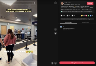 So much for my TSA PreCheck 🙄
.
I called a few days before our flights to make sure they had all of our info and they said we were good to go… just to be told only Andrew’s was set up 🫠
.
Thankfully, ECP is a very chill airport and I walked right through!
.
After that, it was smooth sailing and all smiles by the time we got to Miami.

#aak #uwc #ultimateworldcruise #travelingcouple #deltaairlines #herewego